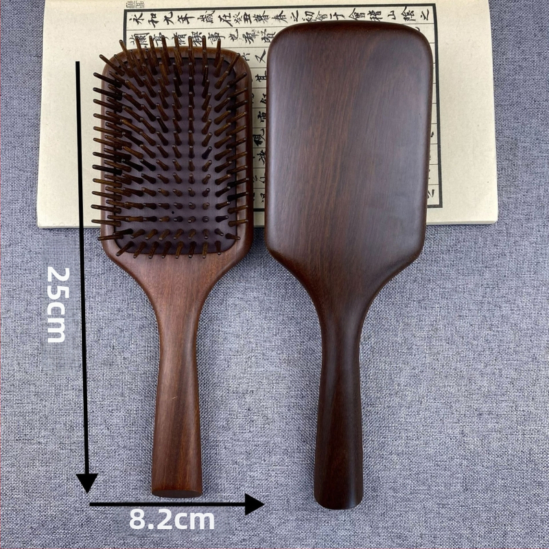 Дървен гребен за масаж от кралско дърво с въздушна подложка