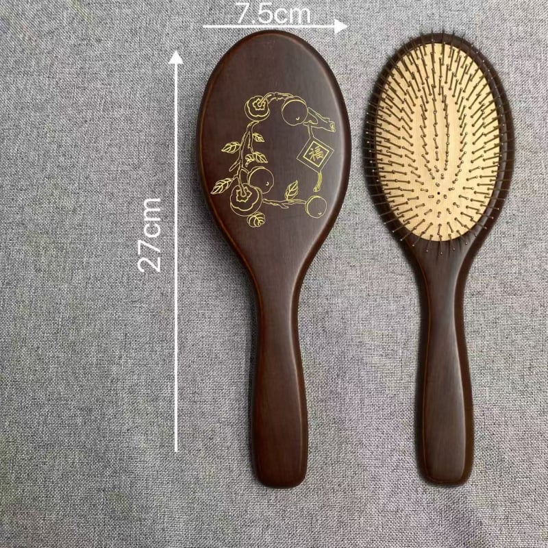 Дървен гребен за масаж от кралско дърво с въздушна подложка