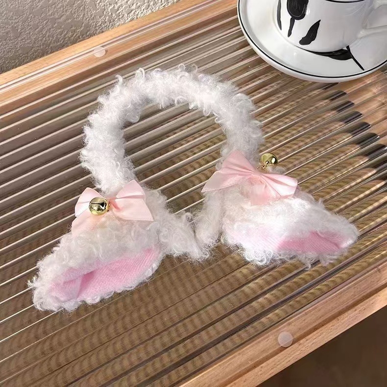 Matu lāpīte ar pūkaino jēriņa ragiem, rokdarbs, audums, sievietēm, mīļš stils, ziemas 2024