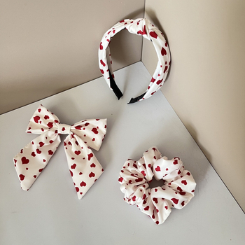 Matu aksesuāri ar bantēm – komplekts 3 gab., poliesteris, rokdarbu ražošana, 2025. gada pavasaris, personīgais stils