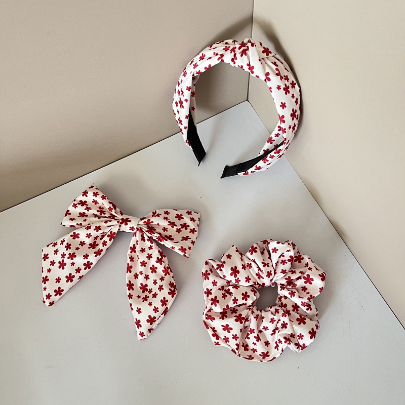 Matu aksesuāri ar bantēm – komplekts 3 gab., poliesteris, rokdarbu ražošana, 2025. gada pavasaris, personīgais stils