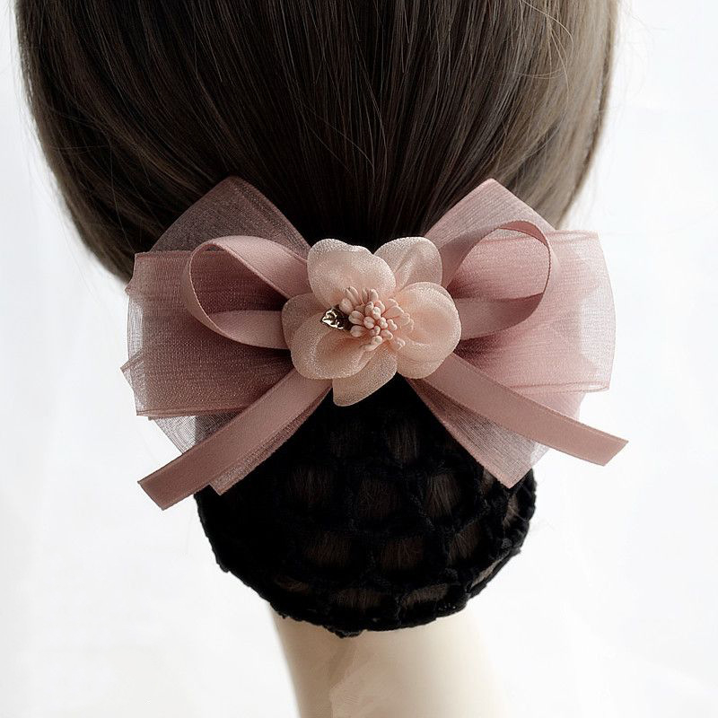 Korėjietiško stiliaus plaukų tinklas su kaspinu, rankų darbas, audinys, 2023 ruduo