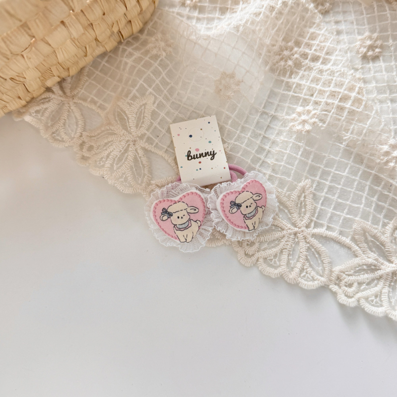 Plaukų aksesuaras – rankų darbo audinio kaspinas plaukams su elastine guma, Korejos stiliaus, aukšta elastingumas, raštai: braškė, grybas, ėriukas, kačiukas