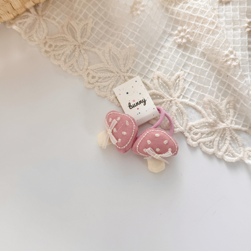 Plaukų aksesuaras – rankų darbo audinio kaspinas plaukams su elastine guma, Korejos stiliaus, aukšta elastingumas, raštai: braškė, grybas, ėriukas, kačiukas