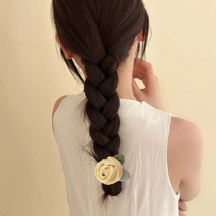 Plaukų juosta su camellia gėle - audinys, rankų darbas Jiaxin, 2024 m. pavasaris, saldi ir elastinga