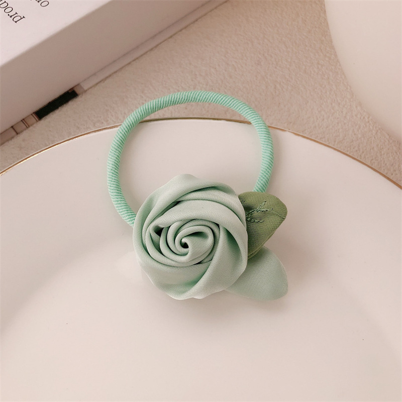 Plaukų juosta su camellia gėle - audinys, rankų darbas Jiaxin, 2024 m. pavasaris, saldi ir elastinga