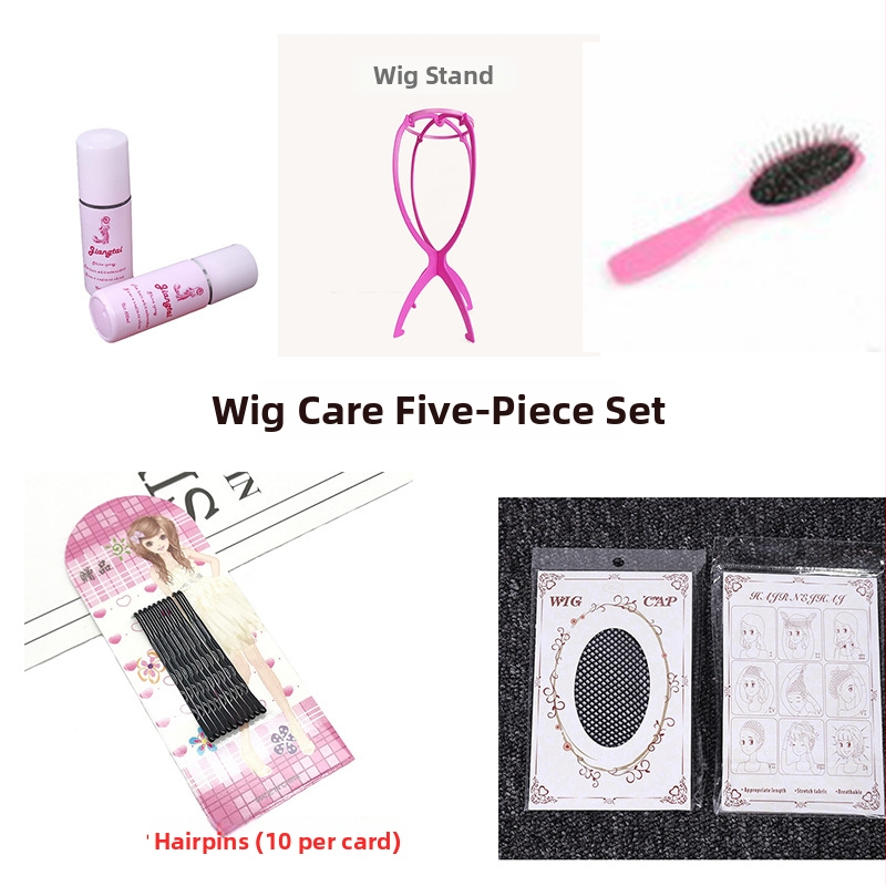 Penkių dalių parukų priežiūros rinkinys: antistatinis poveikis, lygumas, 100 ml priežiūros skysčio – Silk Rain