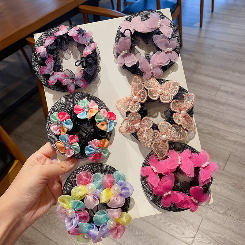 Аксесоар за кок за момичета – мрежест инструмент за оформяне на прическа, етнически стил, балет/латин танци, модел 4510