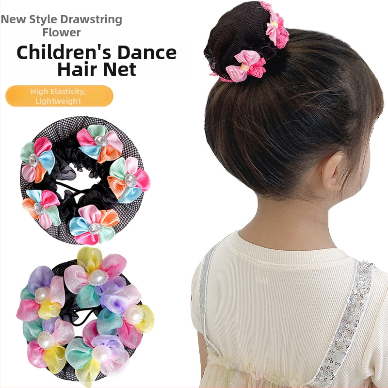 Nástroj na úpravu účesu pre dievčatá – sieťový doplnok na drdol, etnický štýl, balet/latinské tance, model 4510