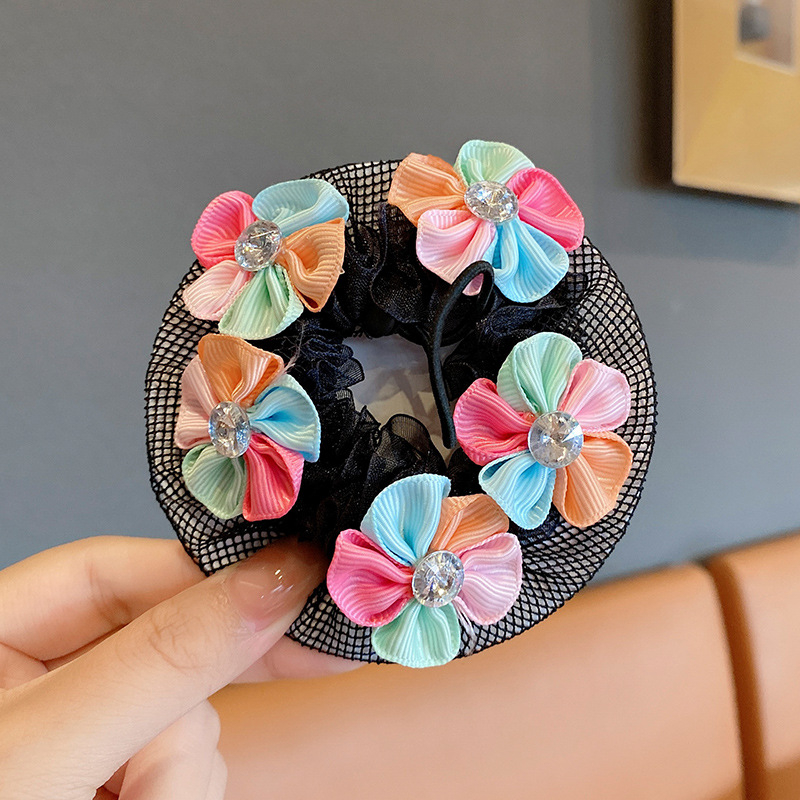 Аксесоар за кок за момичета – мрежест инструмент за оформяне на прическа, етнически стил, балет/латин танци, модел 4510