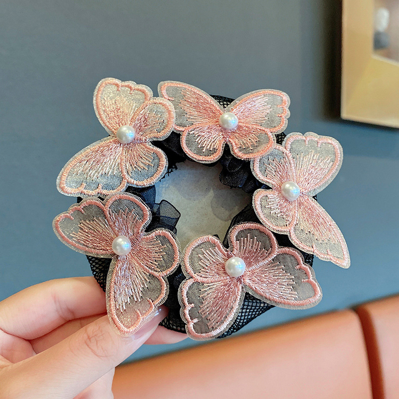 Аксесоар за кок за момичета – мрежест инструмент за оформяне на прическа, етнически стил, балет/латин танци, модел 4510