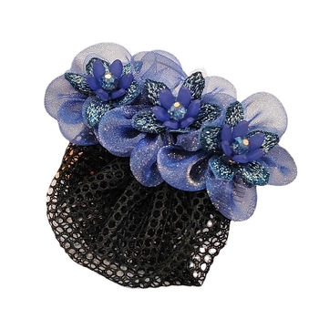 Щипка за коса от коприна прежда с ръчно изработено текстилно цвете, пружинен клип — стил: японско-корейско вдъхновение; модел HY2304203; марка Flowers and Jin