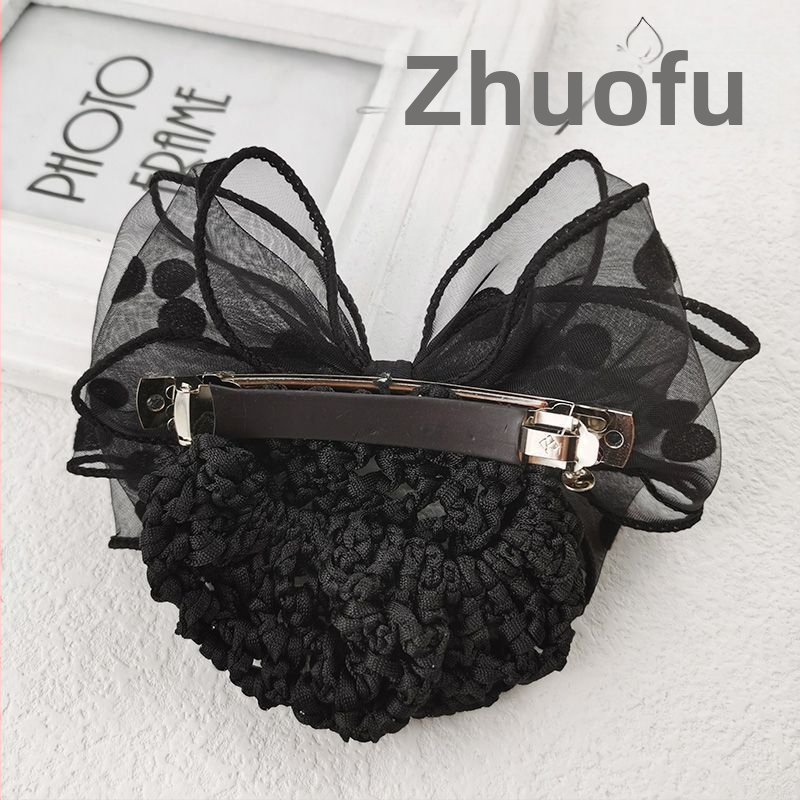 Spona do vlasov s kvetom a mašľou; hodvábna priadza; dizajn mašle; leto 2021 vydanie