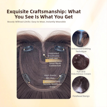 Parūkas detaļa apjomam, augstas temperatūras vads, pilnīgi roku adīta, modelis 2748