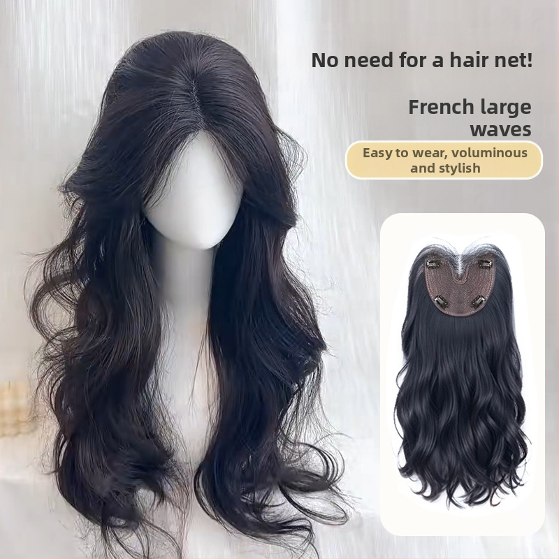 Parūkas detaļa apjomam, augstas temperatūras vads, pilnīgi roku adīta, modelis 2748