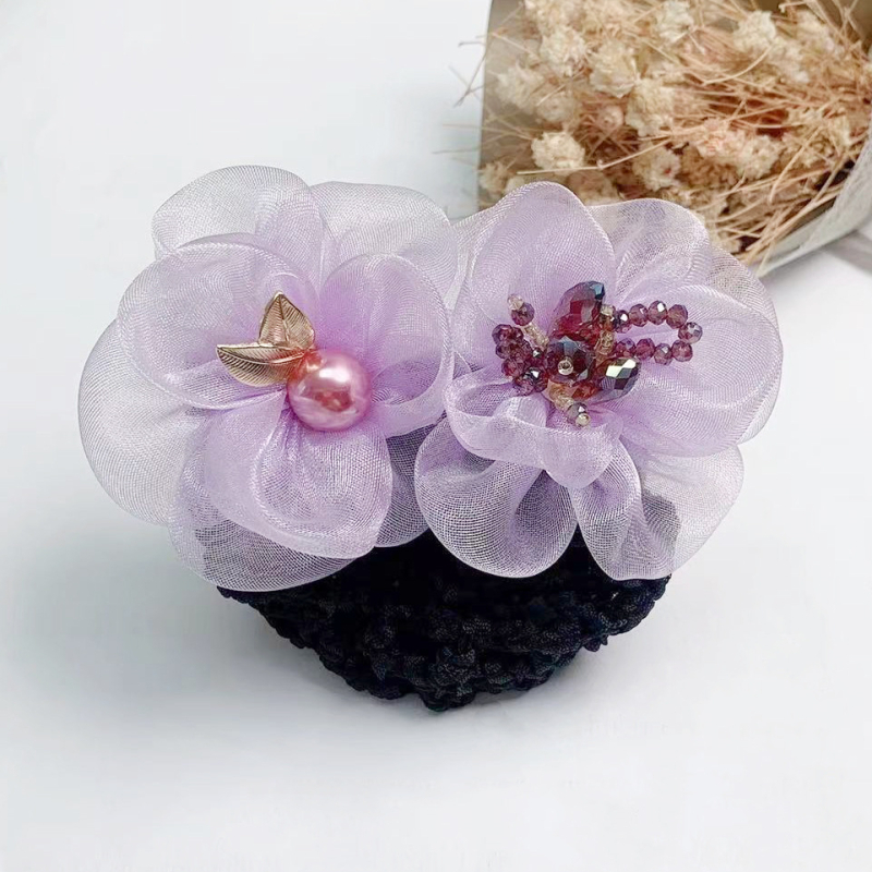 Clamă de păr pentru femei, stil coreean, lucrată manual, cu cristale artificiale, clemă cu arc