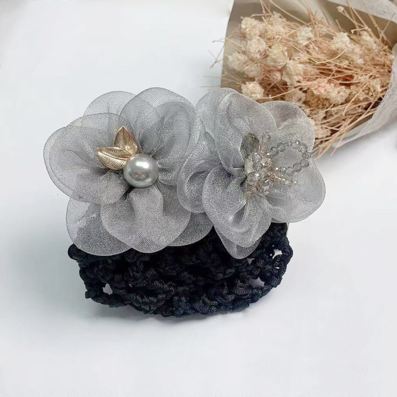 Clamă de păr pentru femei, stil coreean, lucrată manual, cu cristale artificiale, clemă cu arc