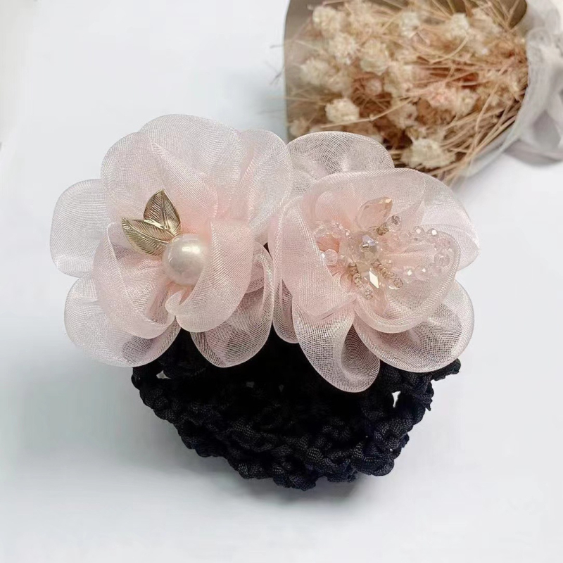 Clamă de păr pentru femei, stil coreean, lucrată manual, cu cristale artificiale, clemă cu arc