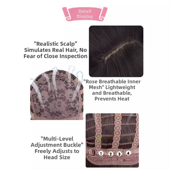 Perucă, păr lung buclat, breton, acoperire completă a capului, fibră rezistentă la temperaturi înalte