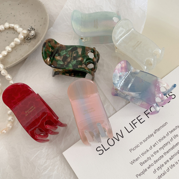 Korejskog stila držač za kosu sa gripper mehanizmom, ručna izrada, materijal na bazi octene kiseline, za žene