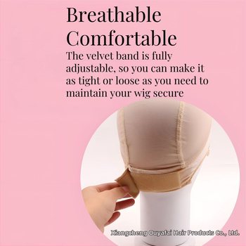 Perukai tinklinė kepurė su velūro nėriniu, U formos kupolo dizainas, plaukų įvyniojimo funkcija, 20 g