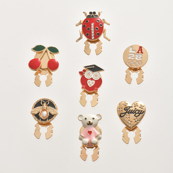 Manșetă pentru cămașă din aliaj, design Cartoon, unisex, formă de fruct, electroplating, încrustare cu aur (Primăvara 2023)