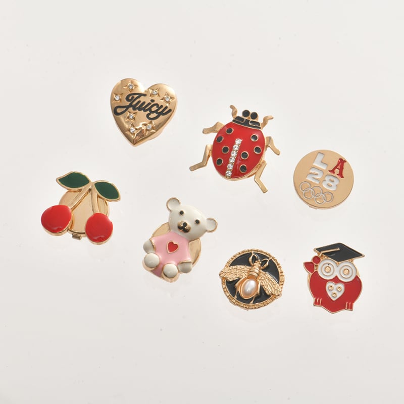 Manșetă pentru cămașă din aliaj, design Cartoon, unisex, formă de fruct, electroplating, încrustare cu aur (Primăvara 2023)