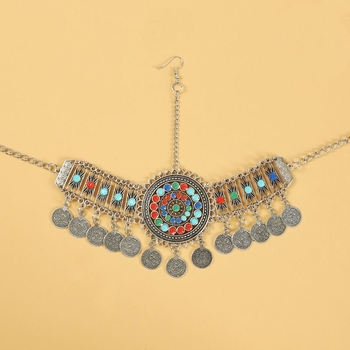 Etno stil dodatak za kosu s cvjetnim motivom; materijal: legura, elektroplating, individualno pakiranje, izlazak: jesen 2023