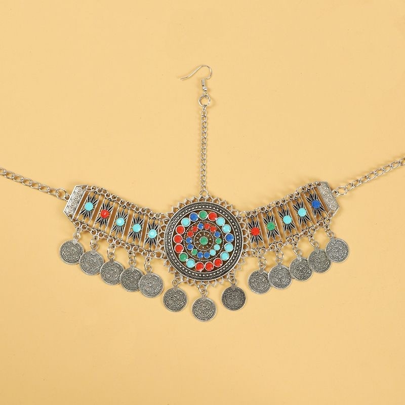 Etno stil dodatak za kosu s cvjetnim motivom; materijal: legura, elektroplating, individualno pakiranje, izlazak: jesen 2023