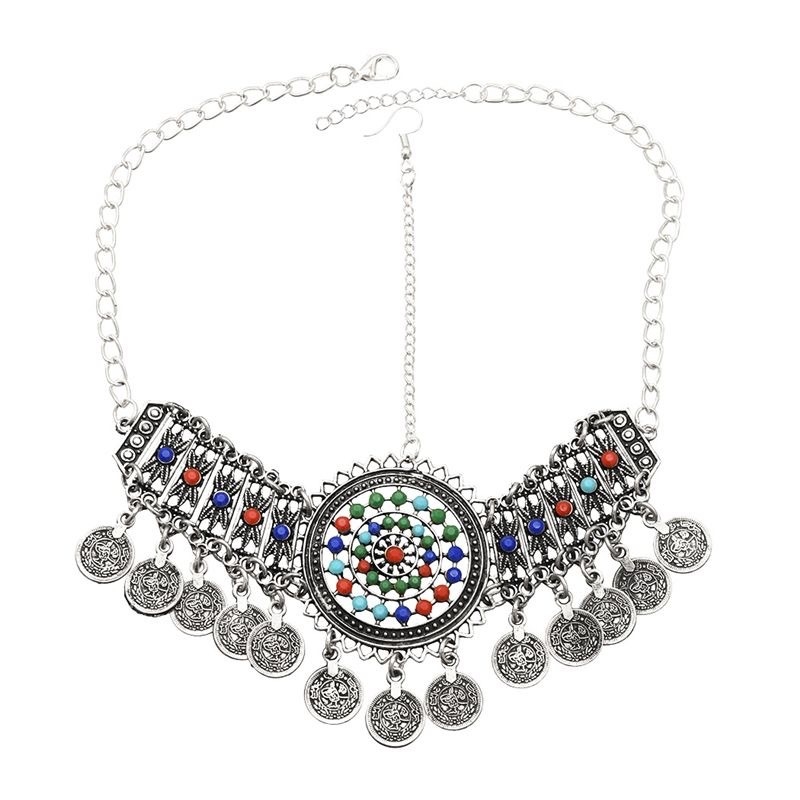 Etno stil dodatak za kosu s cvjetnim motivom; materijal: legura, elektroplating, individualno pakiranje, izlazak: jesen 2023