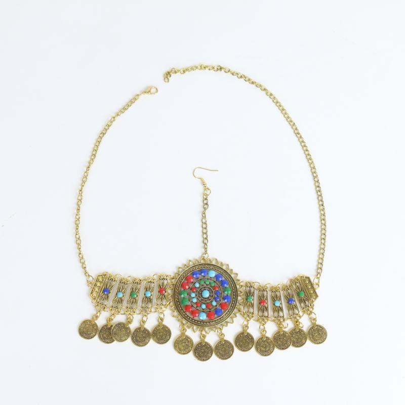 Etno stil dodatak za kosu s cvjetnim motivom; materijal: legura, elektroplating, individualno pakiranje, izlazak: jesen 2023