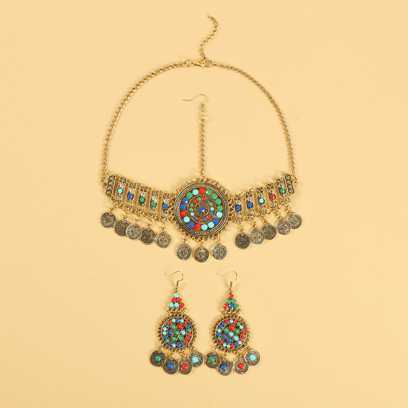 Etno stil dodatak za kosu s cvjetnim motivom; materijal: legura, elektroplating, individualno pakiranje, izlazak: jesen 2023