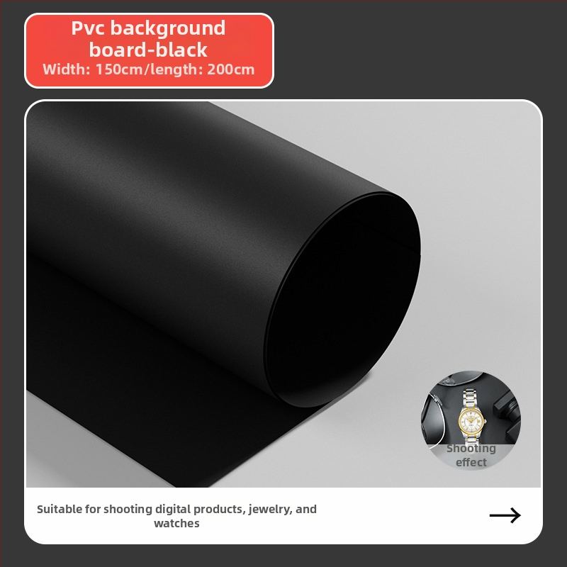 PVC fona plāksne ar matētu virsmu, ūdensizturīga produktu fotografēšanai, ar T stiprinājumu