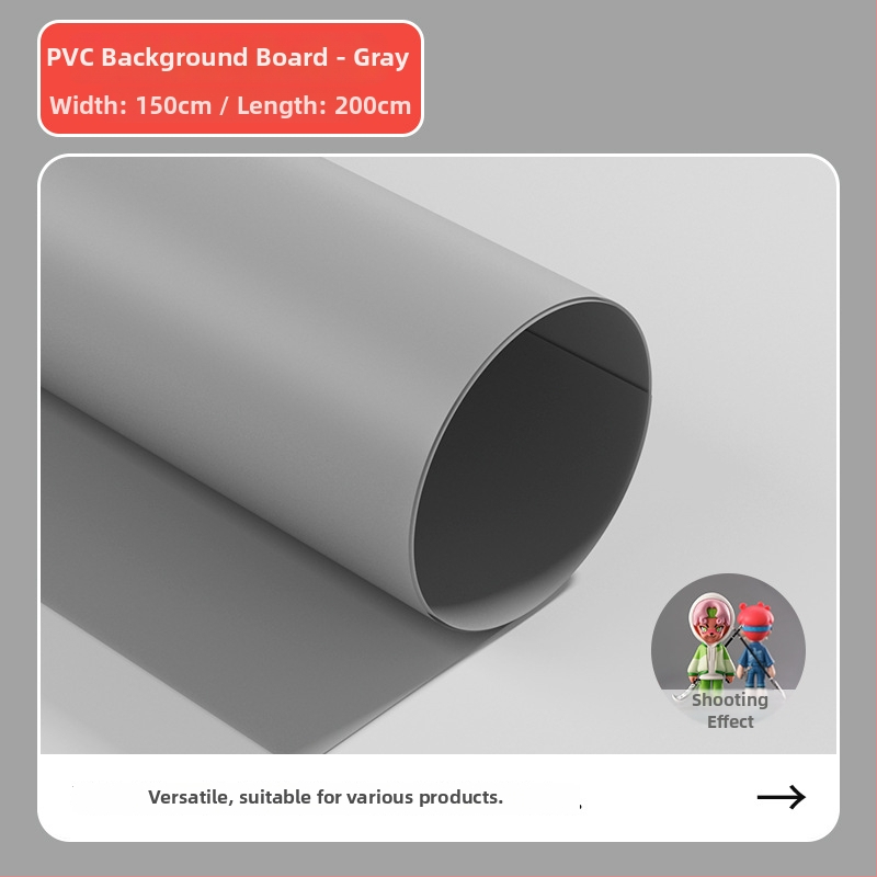 PVC fona plāksne ar matētu virsmu, ūdensizturīga produktu fotografēšanai, ar T stiprinājumu