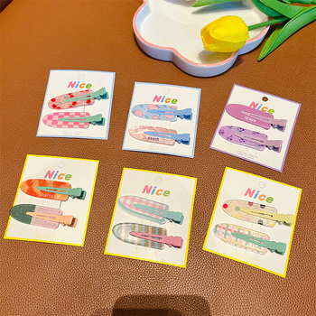 2-dijelne besprijekorne klipse za kosu od akrila, ručno izrađene, sladak stil, proljeće 2024