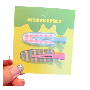 2-dijelne besprijekorne klipse za kosu od akrila, ručno izrađene, sladak stil, proljeće 2024