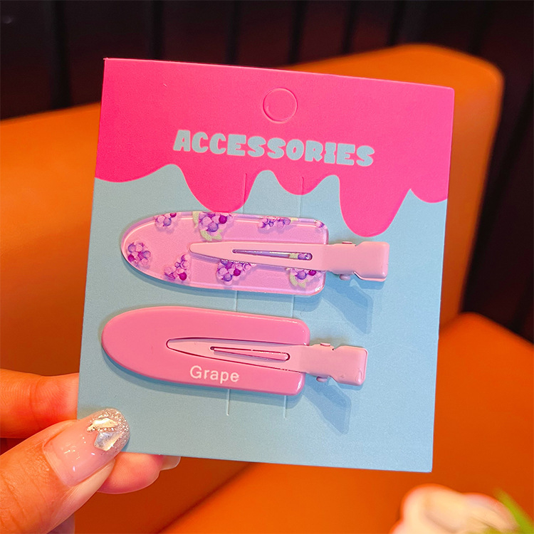 2-dijelne besprijekorne klipse za kosu od akrila, ručno izrađene, sladak stil, proljeće 2024