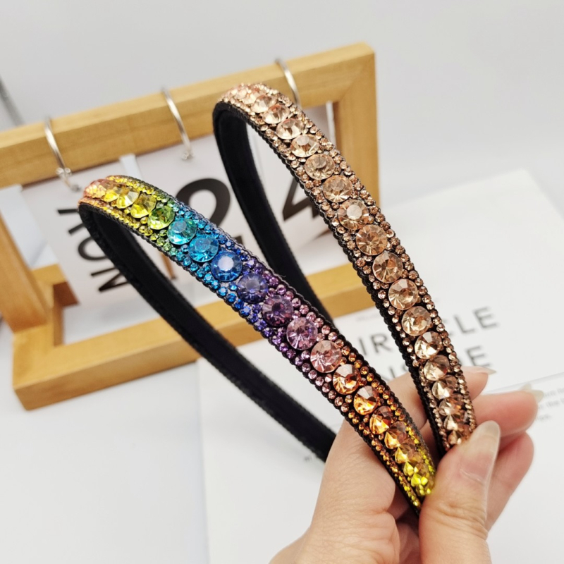 Baroka stila matu lente ar kristāliem, diamanāta apdare, sievietēm