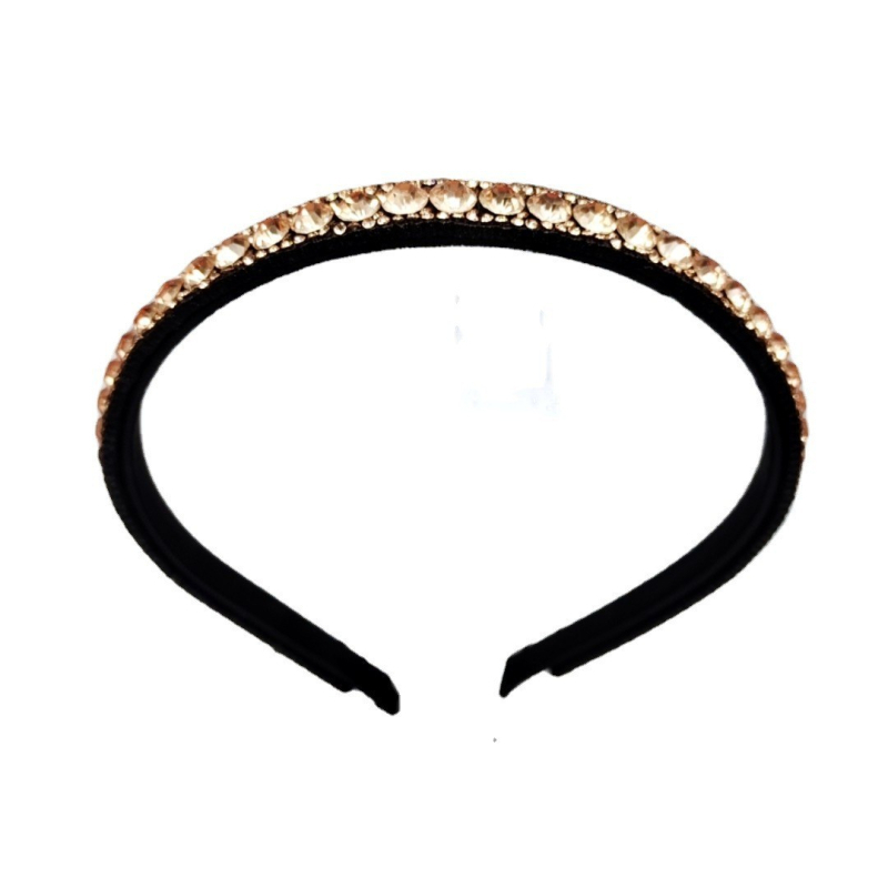 Baroka stila matu lente ar kristāliem, diamanāta apdare, sievietēm