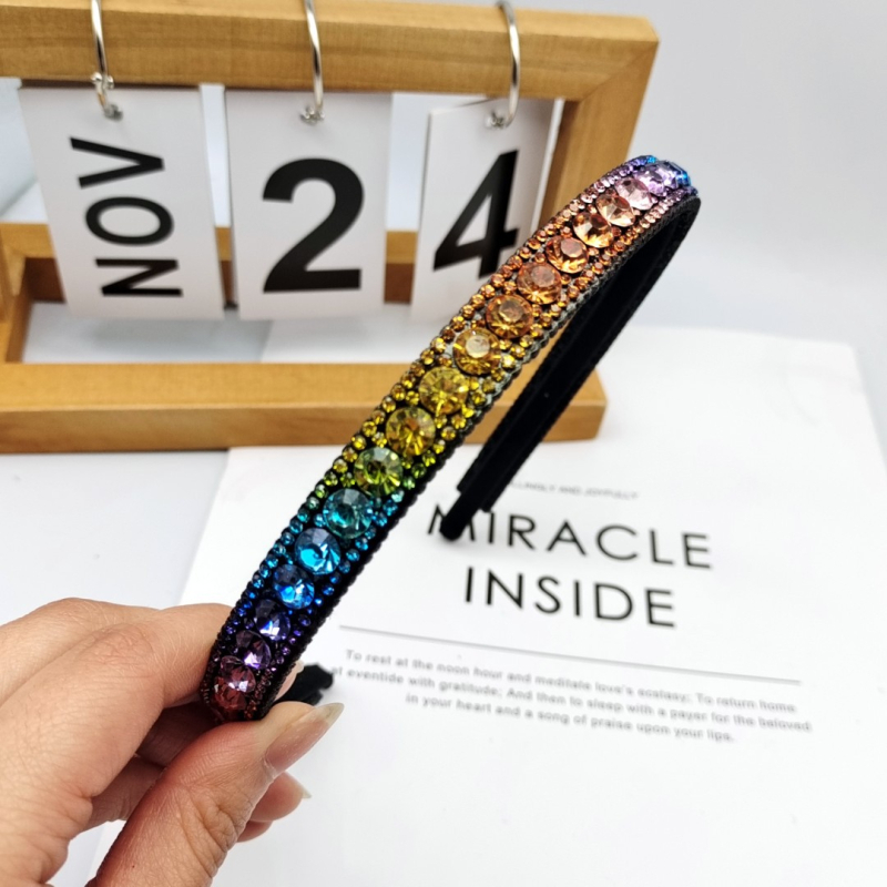 Baroka stila matu lente ar kristāliem, diamanāta apdare, sievietēm