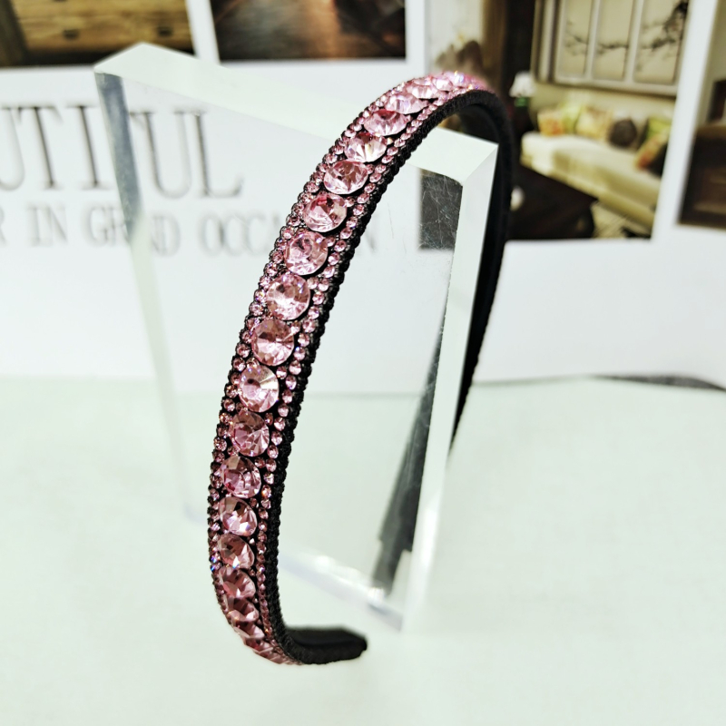 Baroka stila matu lente ar kristāliem, diamanāta apdare, sievietēm