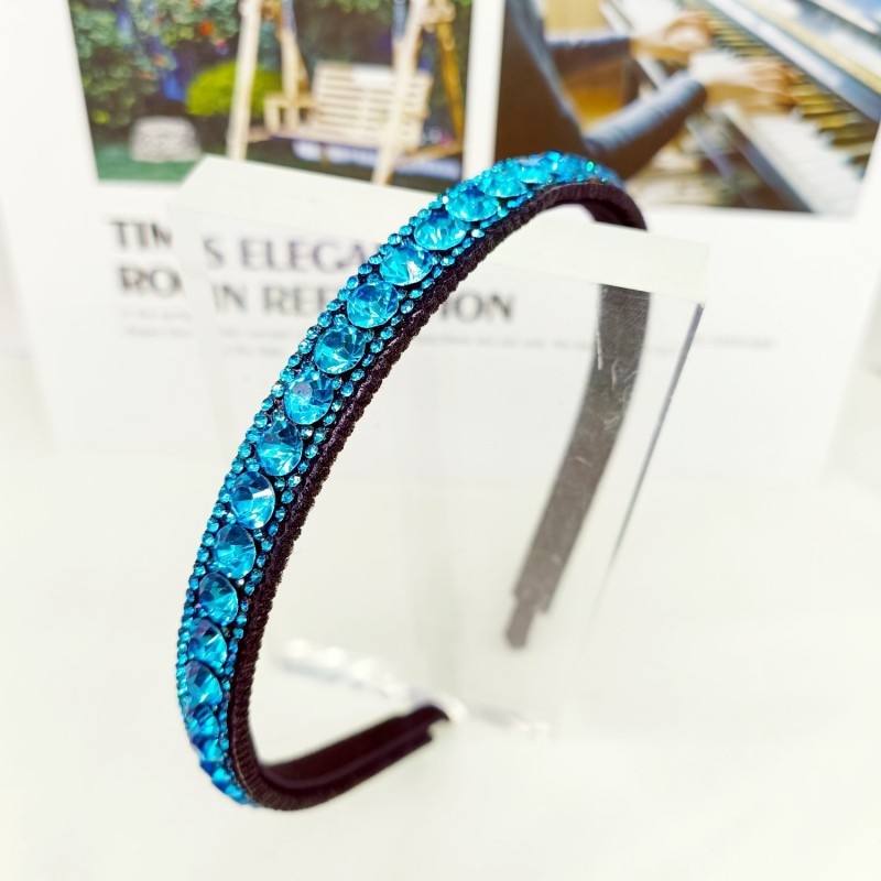 Baroka stila matu lente ar kristāliem, diamanāta apdare, sievietēm