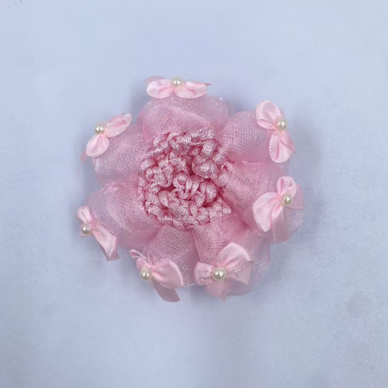 Инструмент за кок със мрежеста лента, ръчно изработено, корейски стил, полиестерно влакно, за деца, лято 2025