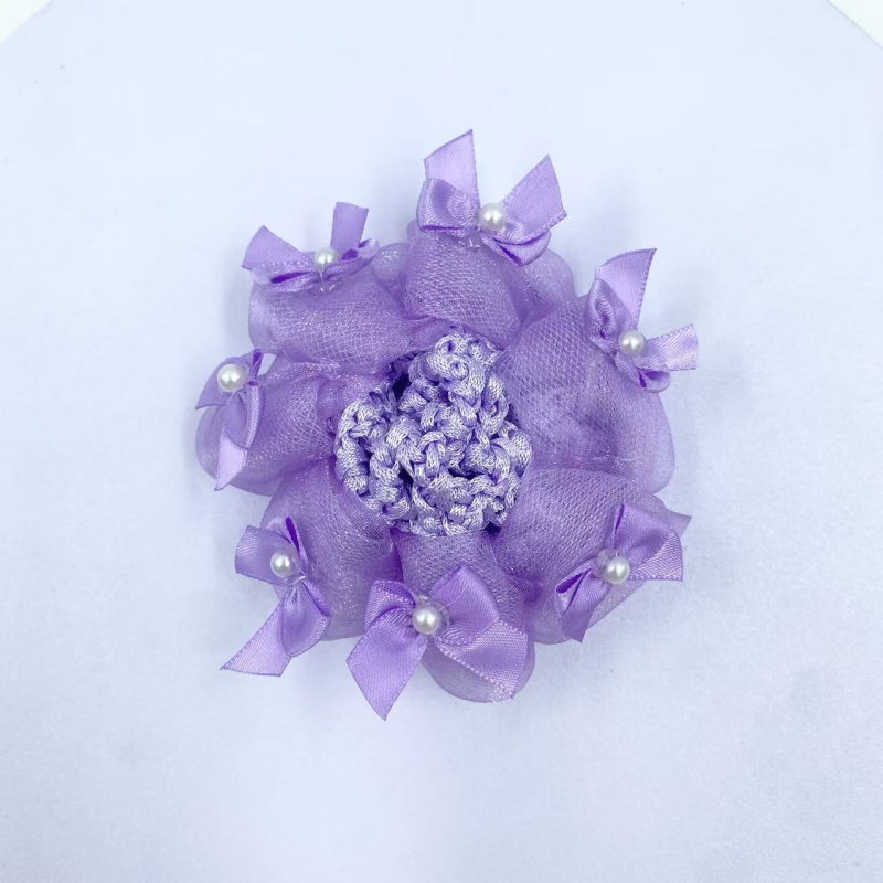 Инструмент за кок със мрежеста лента, ръчно изработено, корейски стил, полиестерно влакно, за деца, лято 2025