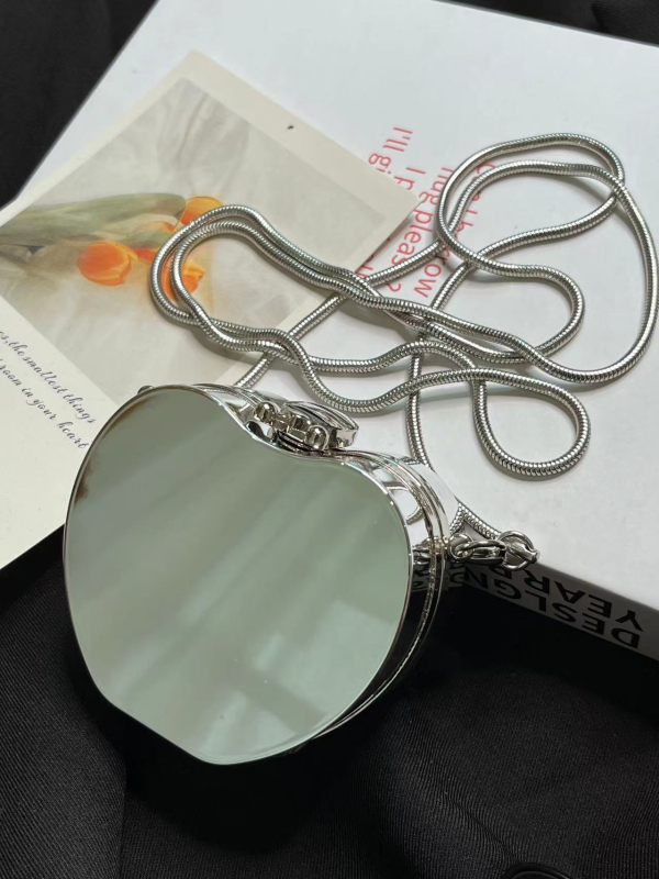 Mini akrila apaļā crossbody soma, pilsētas vienkāršs stils, cieta korpuss, atvērta augšdaļa, iekšējie kabati telefons, ID un kamera