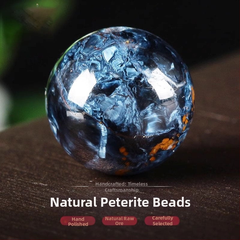 Peter Stone kristalo laisvieji karoliukai, apvalios formos, poliruoti, kilnus raštas