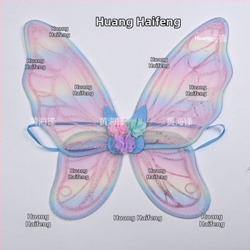 3D φτερά πεταλούδας για κοστούμι, διακοσμητικό πίσω μέρος με γκλίτερ για σκηνικές εμφανίσεις