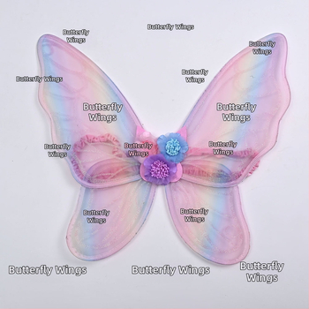 3D φτερά πεταλούδας για κοστούμι, διακοσμητικό πίσω μέρος με γκλίτερ για σκηνικές εμφανίσεις