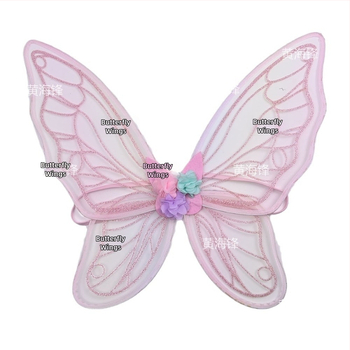 3D φτερά πεταλούδας για κοστούμι, διακοσμητικό πίσω μέρος με γκλίτερ για σκηνικές εμφανίσεις