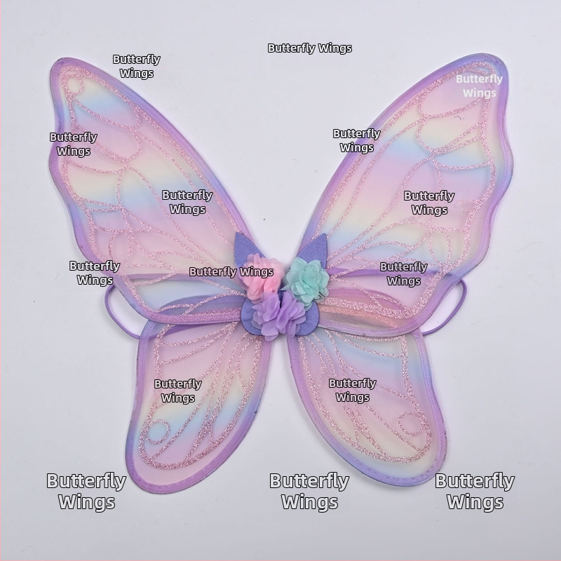 3D φτερά πεταλούδας για κοστούμι, διακοσμητικό πίσω μέρος με γκλίτερ για σκηνικές εμφανίσεις